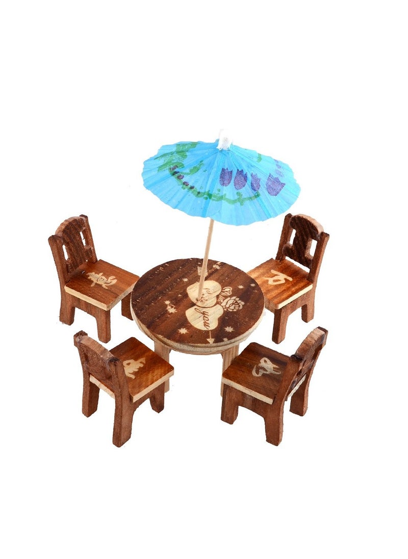 Webelkart Webelkart Premium Combo of Rakhi Gift for Brother and Bhabhi and Kids with Premium Miniature Table Chair set showpiece  - Image 2