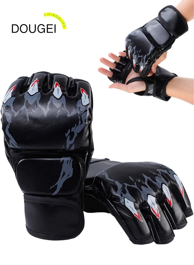 DOUGEI Boxing training gloves，Punching Bag Gloves, Half Mitts for Kickboxing and Arts - Image 1
