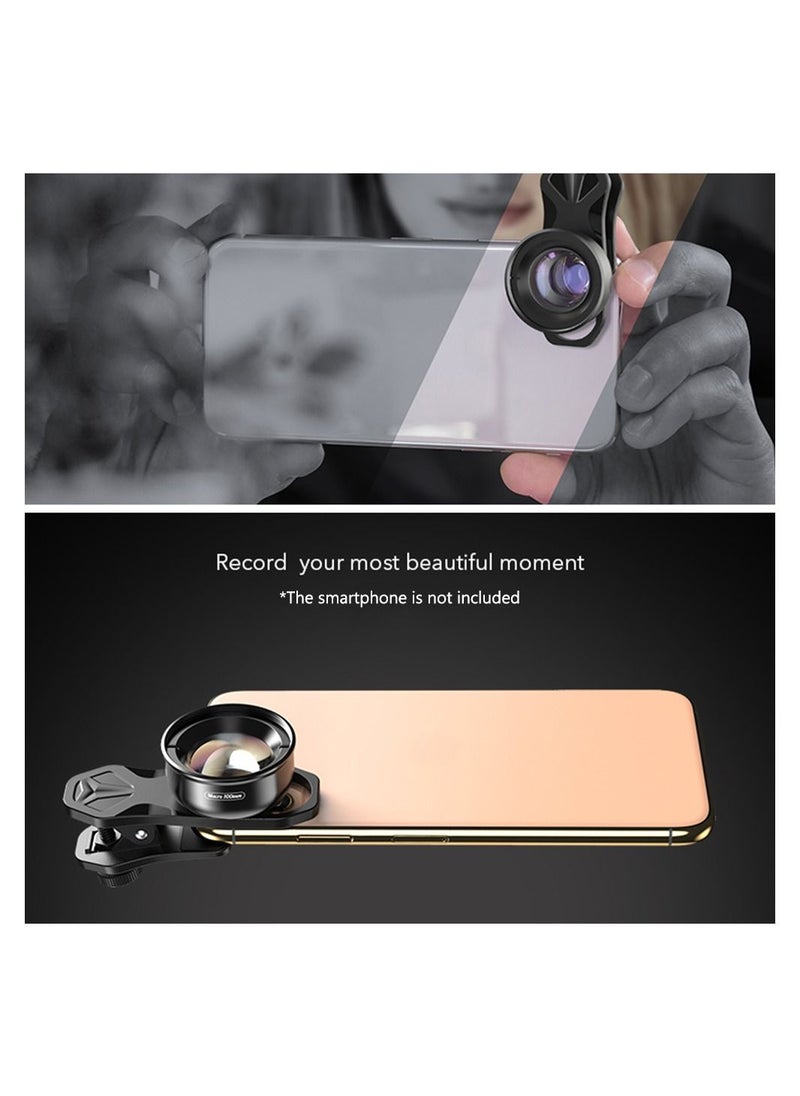 آبيكسل - APEXEL APL-HB100mm عدسة ماكرو للهواتف الذكية العالمية 4K HD عدسة كاميرا الهاتف بدون خلفية ضبابية متوافقة مع iPhone 11/XS/XS Max/XR/X/8 - Image 1