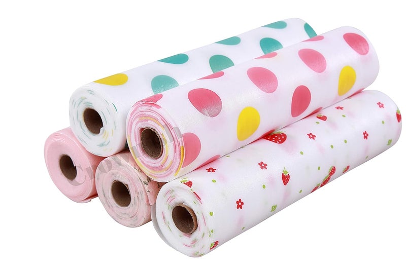 Crownish Set of 3 Rolls Printing Antibacterial Cabinet pad Household Wardrobe mat Moisture pad Drawer pad Waterproof NonSlip Paper pad Plastic Anti Slip Kitchen Cupboard Drawer Mat Size30x300cm - Image 2