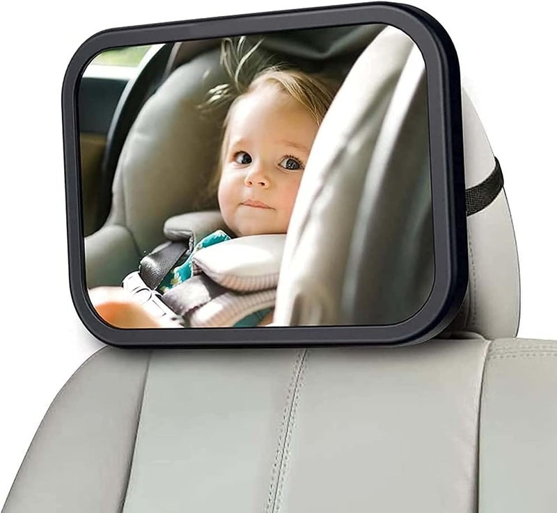 ELECDON Car Backseat Safety Mirror, Baby Car Seat Mirror, Crystal Clear View, Shatterproof Rear View Mirror for Peace of Mind - Image 1