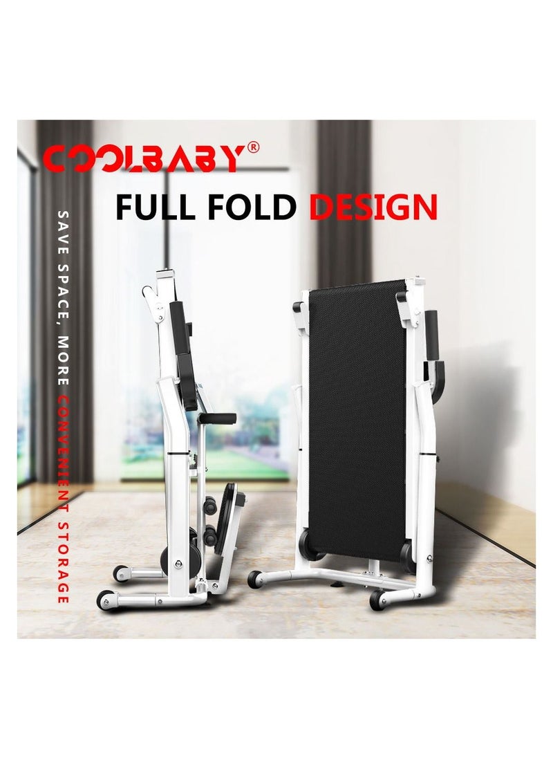 Generic - Non-electric treadmill, walking machine, Folding walking machine (Color: black, size :115x55x110cm) - Image 1