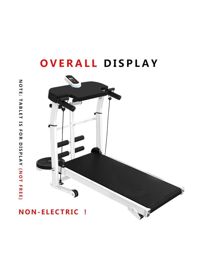 Generic - Non-electric treadmill, walking machine, Folding walking machine (Color: black, size :115x55x110cm) - Image 1
