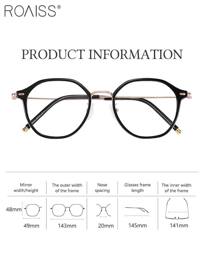 roaiss Blue Light Blocking Glasses Blue Light Filter Computer Reading Gaming TV Phones Round Eyeglasses Fashion Anti Eyestrain Headache Eyewear for Women Men  - Image 4