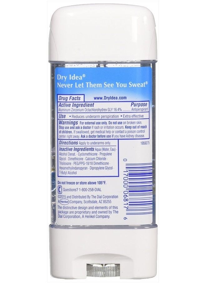 Dry Idea Advanced Dry Unscented Antiperspirant and Deodorant Clear Gel, 3 Ounce (Pack of 6)  - Image 2