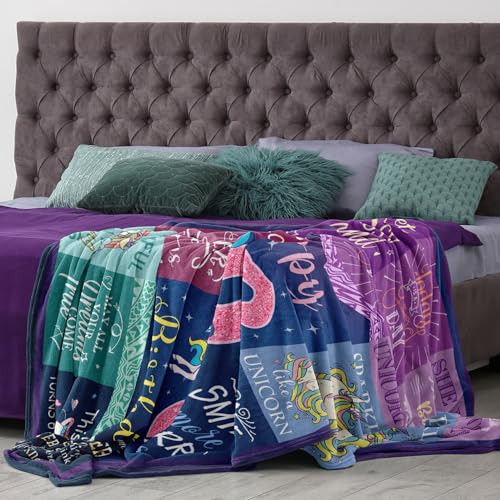 Solzien 6 Year Old Girl Birthday Gift Ideas Blanket 50"x40", Gifts for 6 Year Old Girl/Daughter/Granddaughter/Niece, 6th Birthday Decorations - Image 2