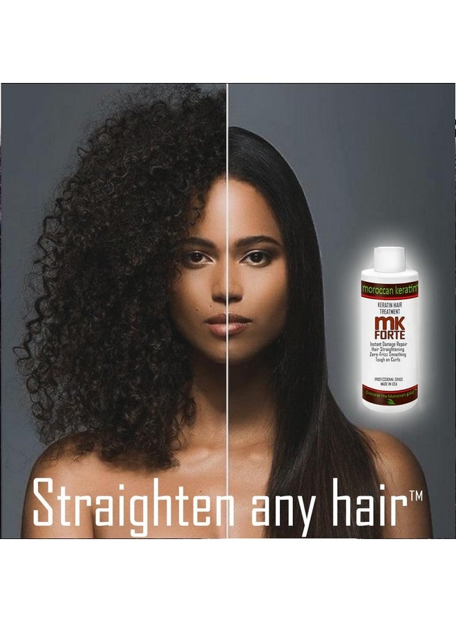 موروكان كيراتين علاج فرد الشعر بالكيراتين البرازيلي بالشوكولاتة من فورتي لجميع أنواع الشعر: المجعد، المجعد، الجاف، العادي، الملون، التالف، المعالج كيميائيًا - Image 1