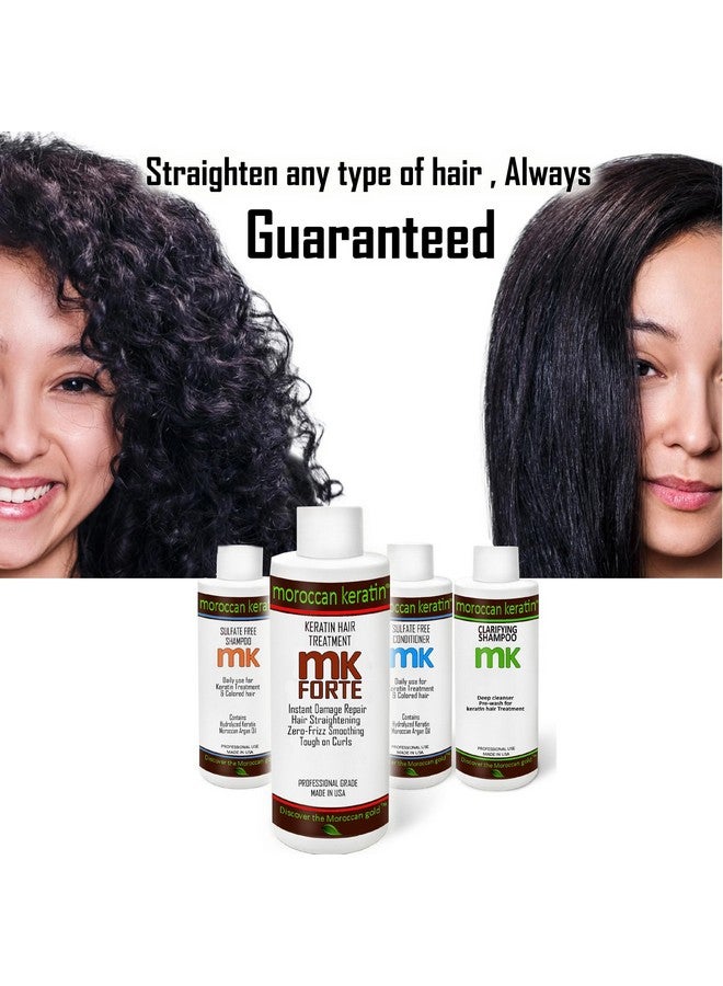 موروكان كيراتين علاج فرد الشعر بالكيراتين البرازيلي بالشوكولاتة من فورتي لجميع أنواع الشعر: المجعد، المجعد، الجاف، العادي، الملون، التالف، المعالج كيميائيًا - Image 2