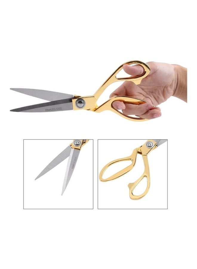 NIBEMINENT Professional Tailor Scissor Silver/Gold - Image 2