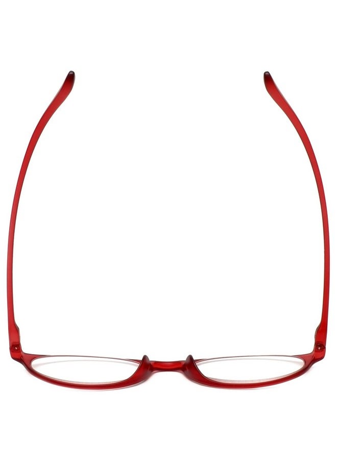 Calabria - 719 Flexie Oval Reading Glasses +0.50 Red Men/Women Bendable One Power Readers Tr90 Flexible - Image 1