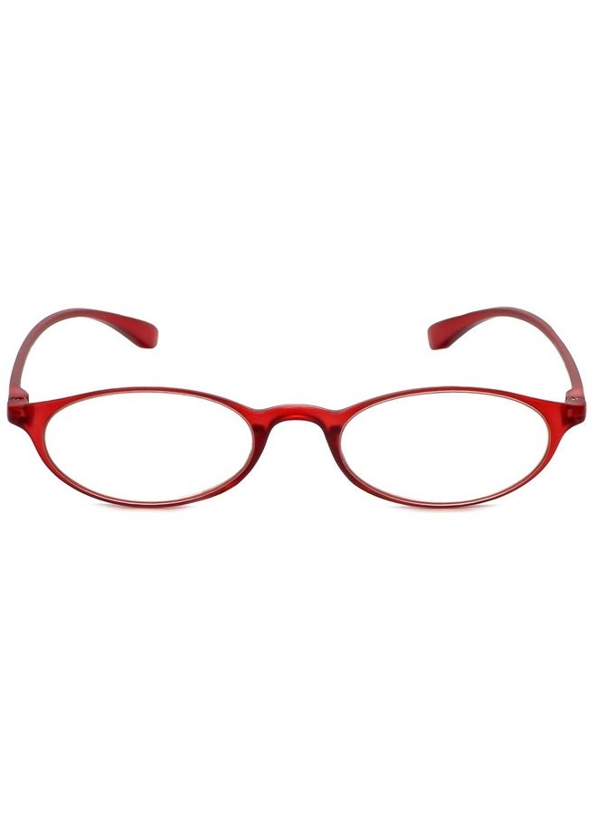 Calabria - 719 Flexie Oval Reading Glasses +0.50 Red Men/Women Bendable One Power Readers Tr90 Flexible - Image 1