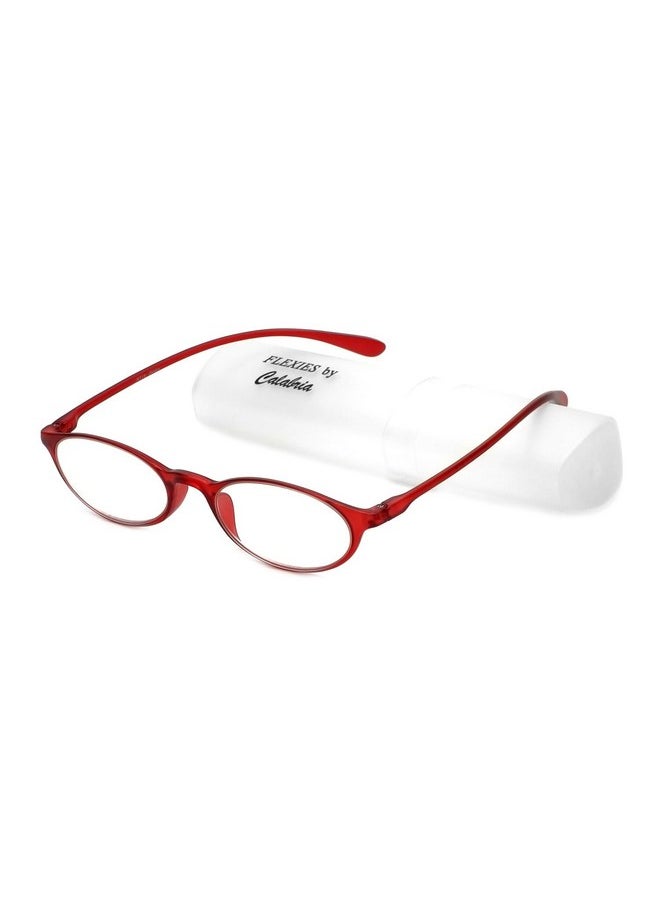 Calabria - 719 Flexie Oval Reading Glasses +0.50 Red Men/Women Bendable One Power Readers Tr90 Flexible - Image 1