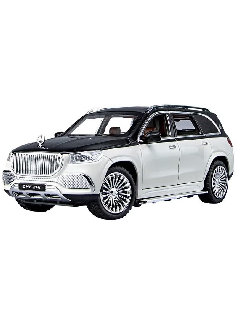 Invite Enterprise Die-Cast Zinc Alloy 1:24 Scale Mrcedes Benz Gls600 Maybach Car Model Large With 6 Openable Doors,Lights & Music Alloy Pull Back Toy Car For Kids, Cars(Gls600), Multicolor - Image 1