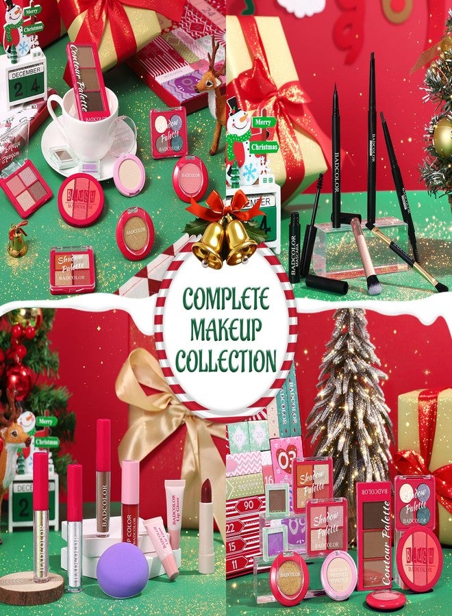 BADCOLOR Makeup Advent Calendar 2025, 24 Days Christmas Countdown Calendar Surprise Gift Kit, Xmas Holiday Festival Cosmetic Starter Makeup Set with 24 Beauty Boxes for Women Girls Teens - Image 4