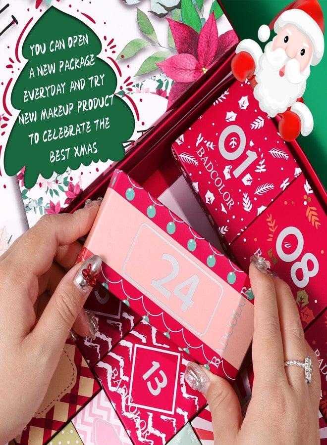 BADCOLOR Makeup Advent Calendar 2025, 24 Days Christmas Countdown Calendar Surprise Gift Kit, Xmas Holiday Festival Cosmetic Starter Makeup Set with 24 Beauty Boxes for Women Girls Teens - Image 3