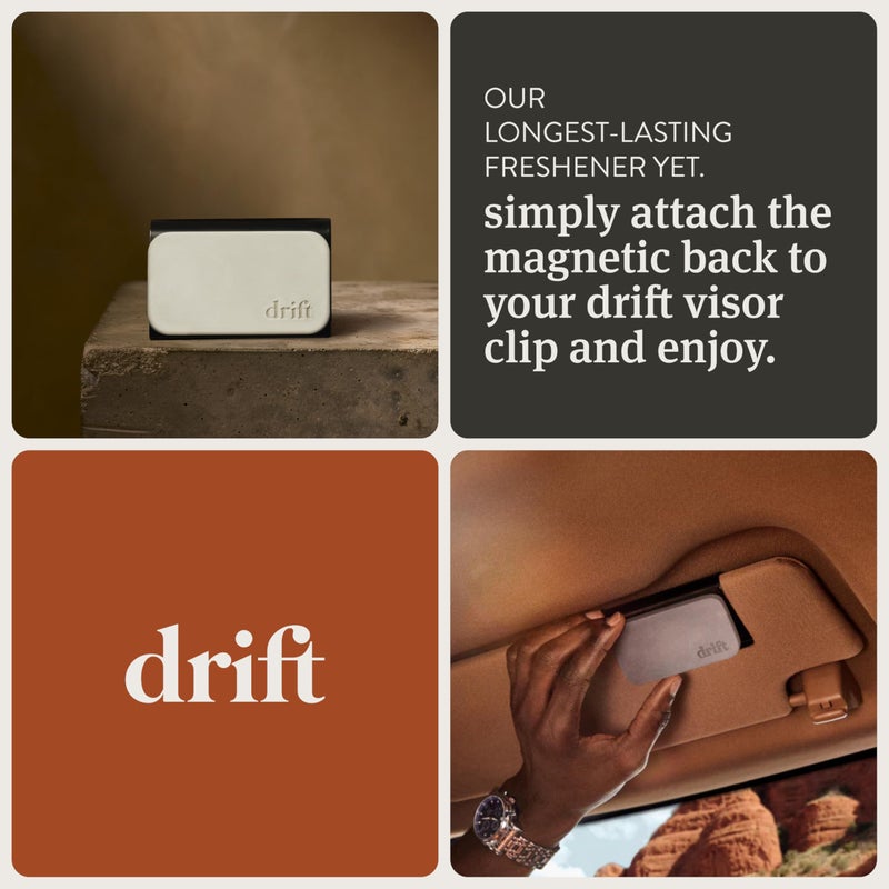 Drift Car Air Freshener - Stone Air Freshener - Car Odor Eliminator - Amber 3 Pack Starter Kit - CLIP INCLUDED - Amber 3 Pack - Image 5