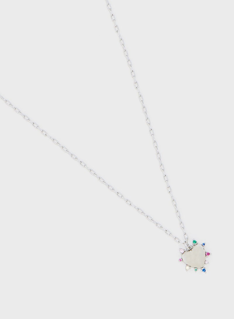 Ginger 2 Pack Heart Bow Pendant Necklace  - Image 3