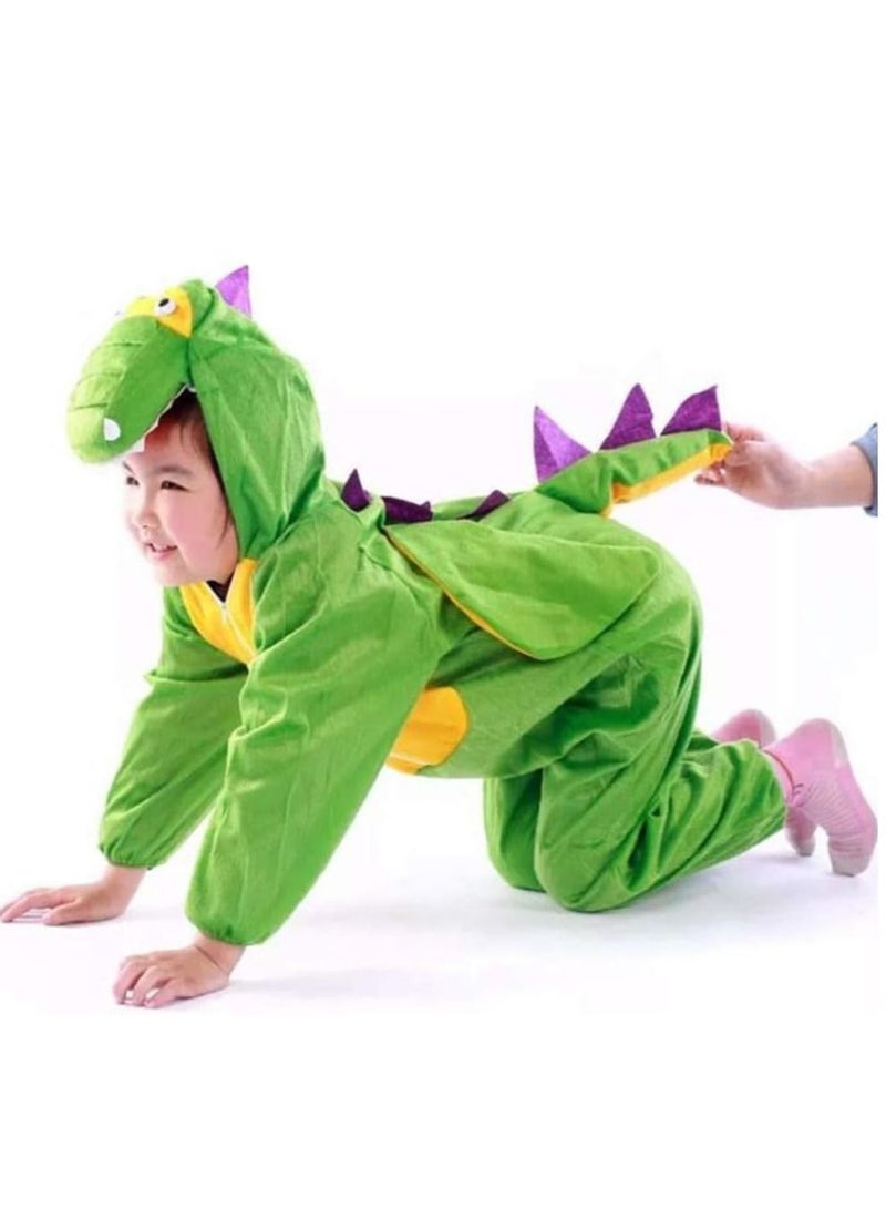 برين جيجلز قهقهات الدماغ زي بذلة حفلة كرنفال الهالوين بتصميم حيوان ديناصور للأطفال الأولاد والبنات - مقاس صغير - Image 1