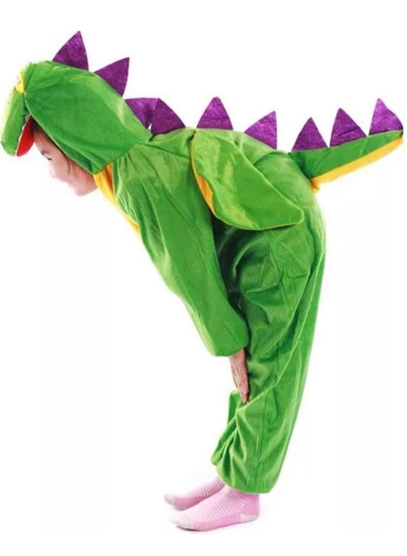 برين جيجلز قهقهات الدماغ زي بذلة حفلة كرنفال الهالوين بتصميم حيوان ديناصور للأطفال الأولاد والبنات - مقاس صغير - Image 3