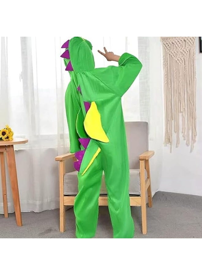 Brain Giggles Dinosaur Design Animal Plush Costume Halloween Carnival Party Jumpsuit for Kids Boys & Girls - Small - Image 1