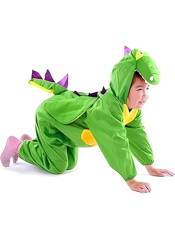 Brain Giggles Dinosaur Design Animal Plush Costume Halloween Carnival Party Jumpsuit for Kids Boys & Girls - Small - Image 3