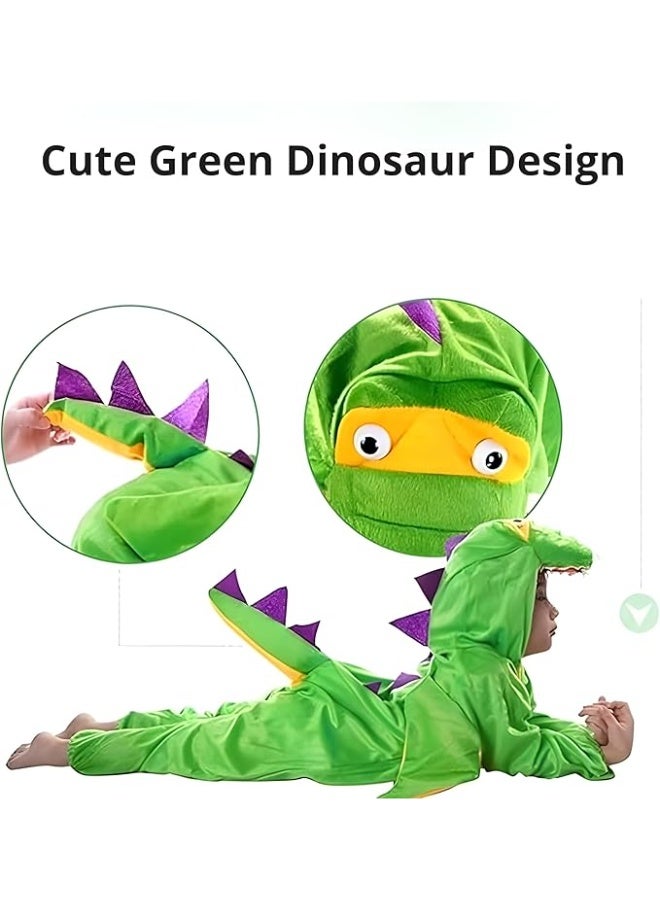 Brain Giggles Dinosaur Design Animal Plush Costume Halloween Carnival Party Jumpsuit for Kids Boys & Girls - Small - Image 4