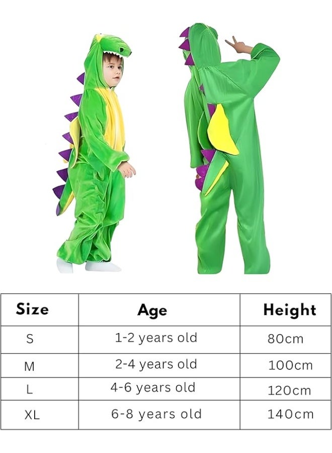 Brain Giggles Dinosaur Design Animal Plush Costume Halloween Carnival Party Jumpsuit for Kids Boys & Girls - Small - Image 5