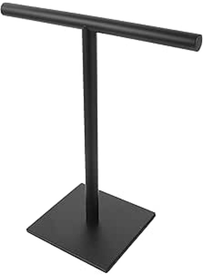 Matte Black Stainless Steel Countertop Towel Rack Holder for Kitchen and Bathroom - Image 1