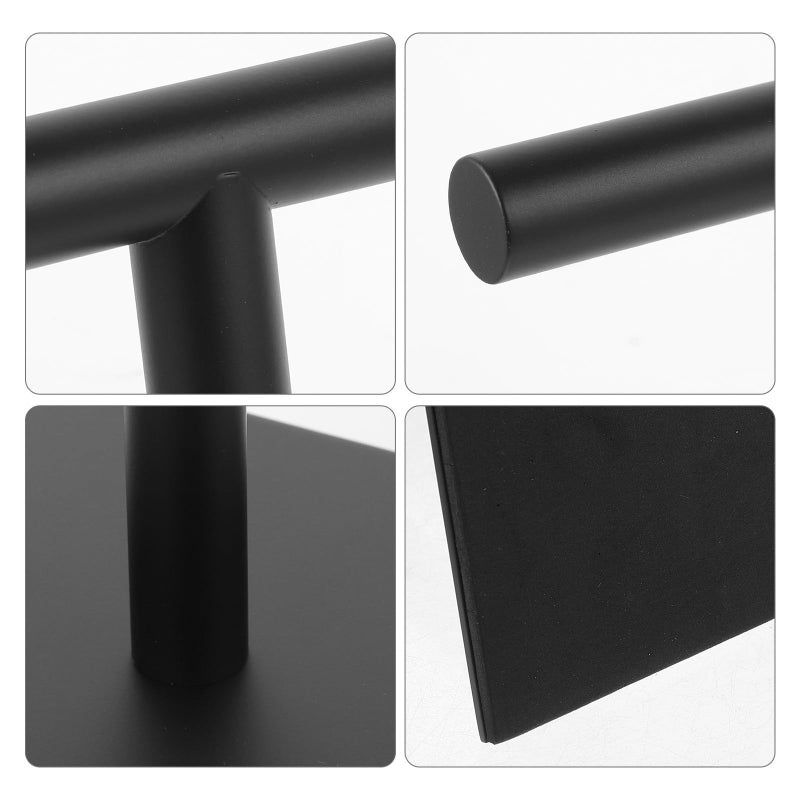 Matte Black Stainless Steel Countertop Towel Rack Holder for Kitchen and Bathroom - Image 4