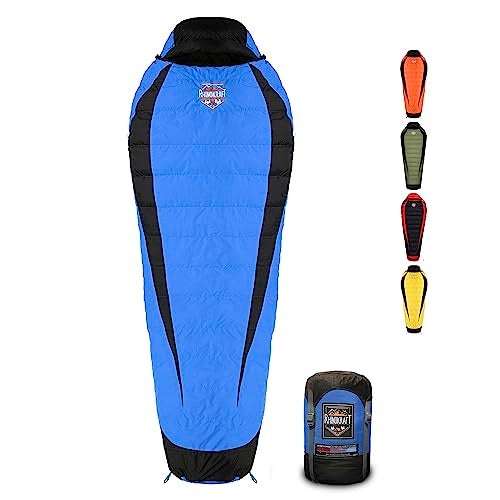 RhinoKraft -10 Degree Mummy Down Sleeping Bag for Adults | Lightweight with Compression Sack | 4 Season | Trekking, Camping, Mountaineering and Other Outdoor Activities | Alpy115 - Image 1