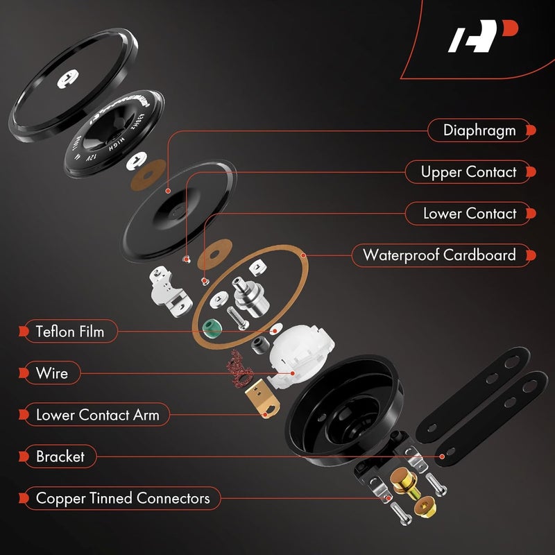 A-Premium Disc Horn High Universal Electric Horn - 12V 110 dB - Image 4