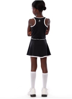 ANJA Girls' Black and White Sport Dress with Skirt – Breathable  - Image 3