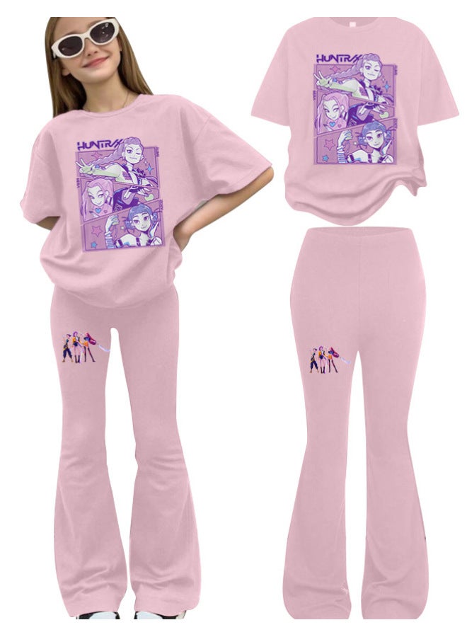 Trade Hot Kids Summer Short-sleeve T-shirt + Pants Fashion Casual Set