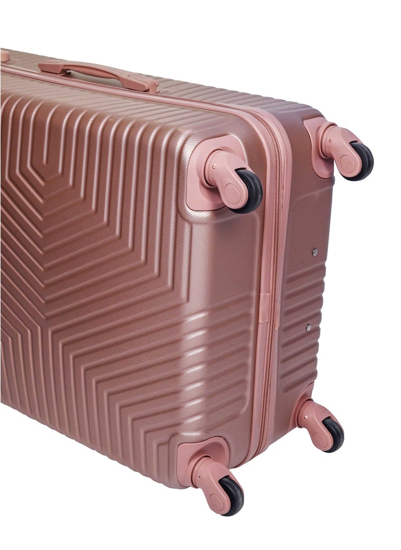 TRAVEL WAY - TravelWay Lightweight Carryon Luggage Bag - Hardshell Suitcase Spinner Luggage for Travel | ABS Luggage with 4 Spinner Wheels (Rose Gold, 20 Inches (51 cm)) - Image 1