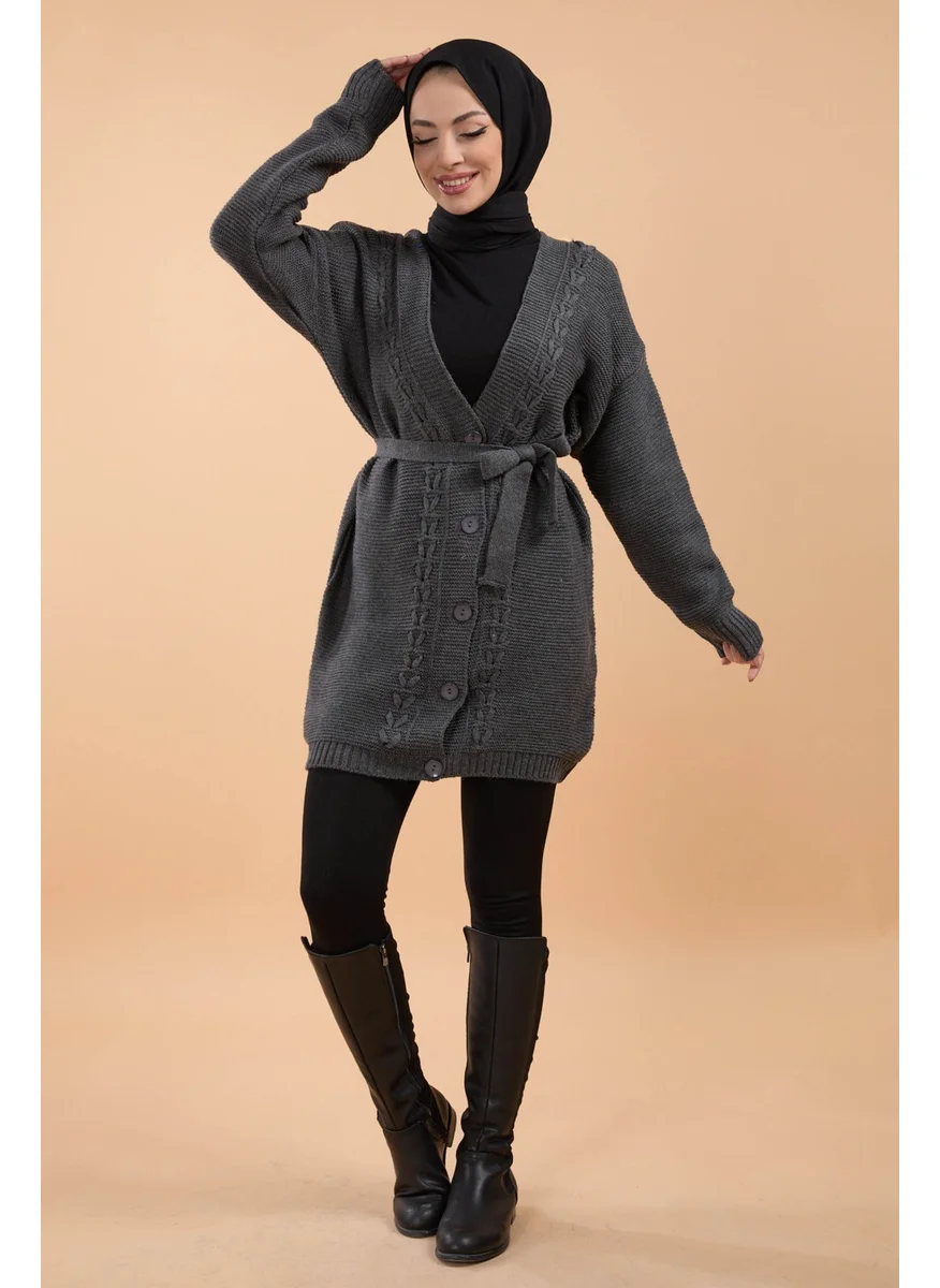 Tofisa 23789-ANTHRACITE Knitwear Cardigan