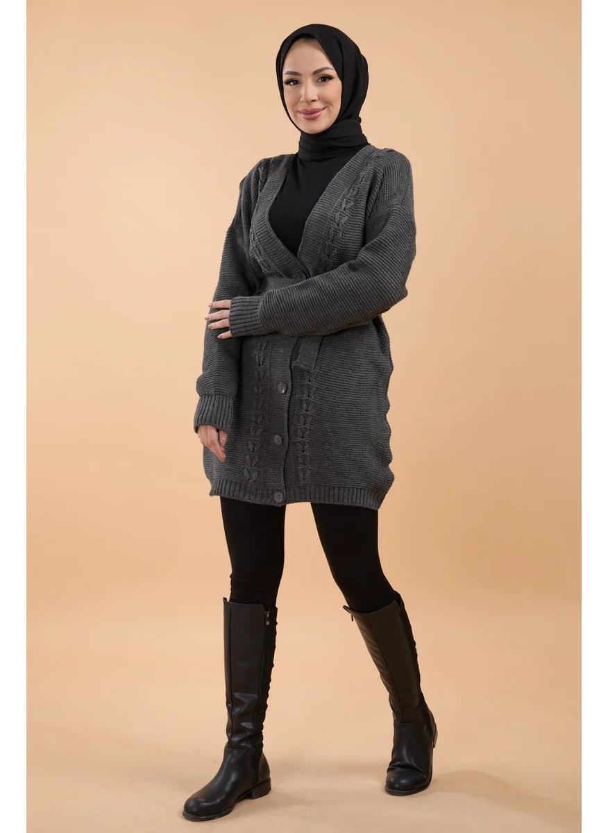 Tofisa 23789-ANTHRACITE Knitwear Cardigan