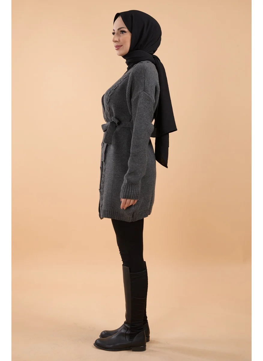 Tofisa 23789-ANTHRACITE Knitwear Cardigan