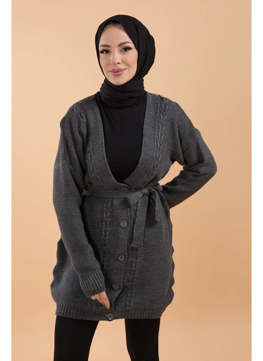 Tofisa 23789-ANTHRACITE Knitwear Cardigan