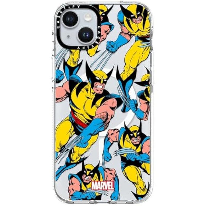 Casetify Clear iPhone 15 Plus Case 【Deadpool & Wolverine Co-Lab/Not Yellowing / 6.6ft Drop Protection/Magsafe】 - Wolverine Pattern Case - Clear - Image 4