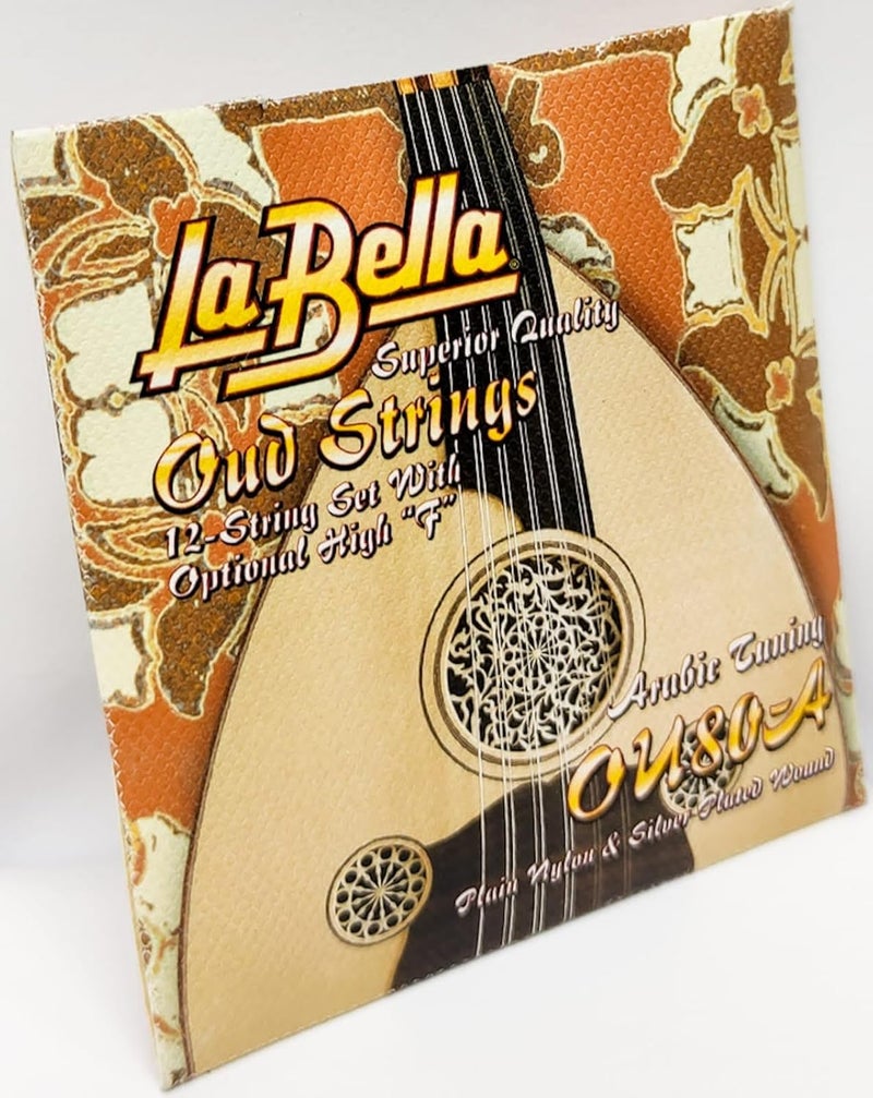 La Bella أوتار لا بيلا عود - مجموعة 12 وتر مع خيار 'F' العالي - ضبط عربي OU80A - Image 1