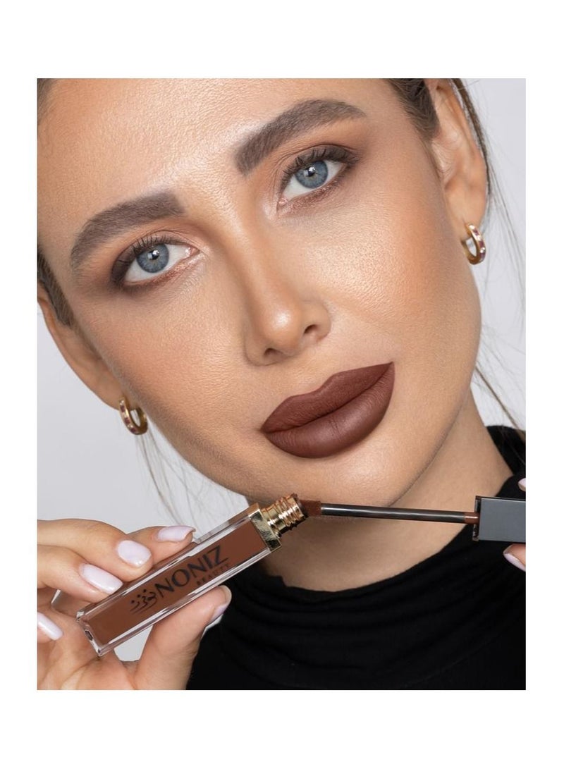 NONIZ BEAUTY NONIZ Liquid Lipstick Matte Finish-Waterproof Highly Pigmented 10 Lip Shades-Velvety Liquid Lip Sticks(Dark Chocolate 36)  - Image 2