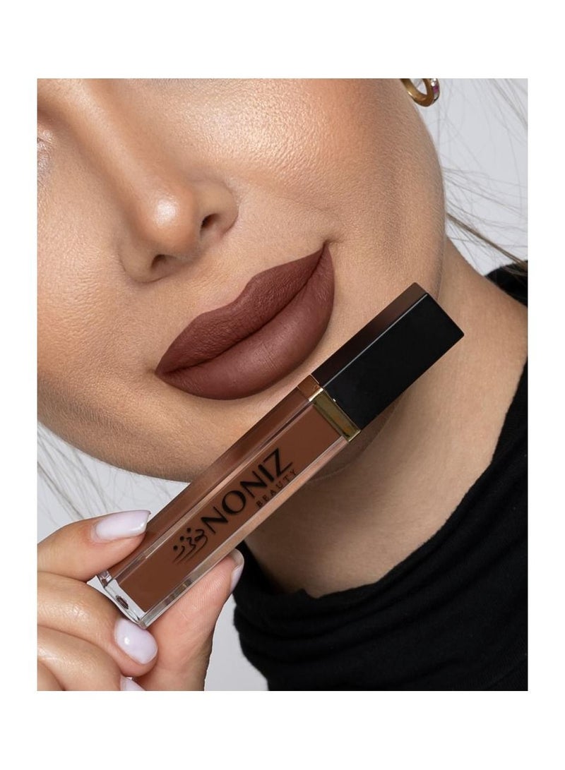 NONIZ BEAUTY NONIZ Liquid Lipstick Matte Finish-Waterproof Highly Pigmented 10 Lip Shades-Velvety Liquid Lip Sticks(Dark Chocolate 36)  - Image 3