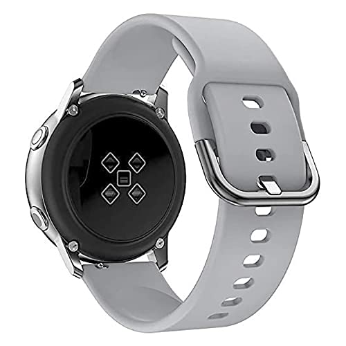 INEFABLE 22mm SmartWatch Strap with Stainless Steel Buckle Compatible with ColorFit Pro 4/Pro 4 Max/Ultra/Ultra 2, Amazfit GTR 47mm/ GTR 2E, Galaxy Watch 3 45mm, Realme S/S Pro-Pack of 1 (Light Grey) - Image 3