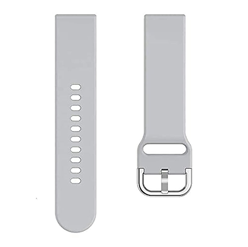 INEFABLE 22mm SmartWatch Strap with Stainless Steel Buckle Compatible with ColorFit Pro 4/Pro 4 Max/Ultra/Ultra 2, Amazfit GTR 47mm/ GTR 2E, Galaxy Watch 3 45mm, Realme S/S Pro-Pack of 1 (Light Grey) - Image 2