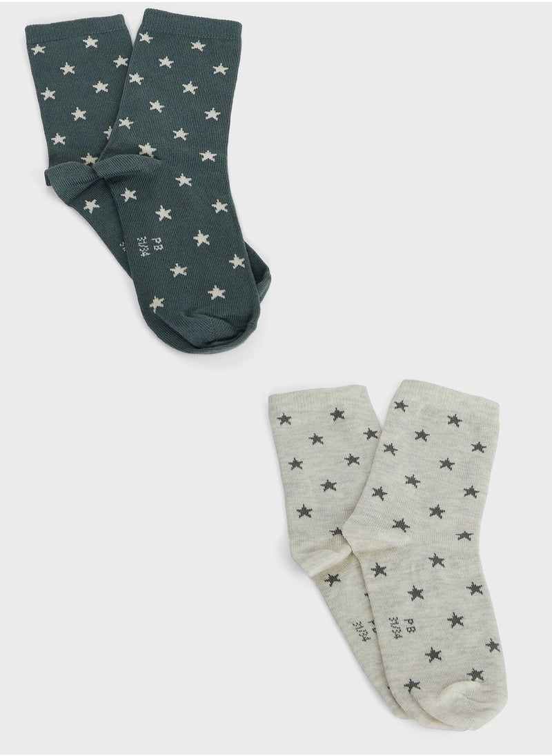 Petit Bateau Kids 2 Pack Assorted Socks  - Image 1