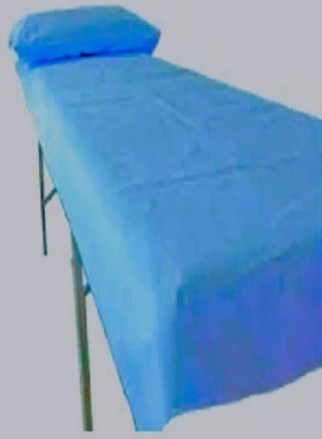 KUDIZE Disposable Non-Woven Bed Sheet for Hospital, Hotel, Spa and Beauty Parlor (Blue, 31 x 80 Inch) - Pack of 100 - Image 1