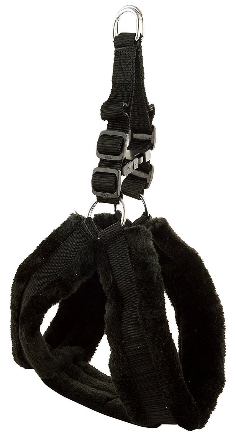 Skora Nylon Black Fur .75 inch Small Dog Harness|Dog Collar & Leash (Chest Size : 25-28 inch) - Image 4