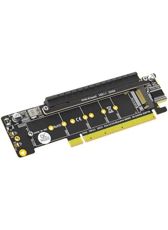 PCIe 4.0 X16 to 3 NVMe SSD Adapter Card for Server Storage Expansion and Data Science - Image 1