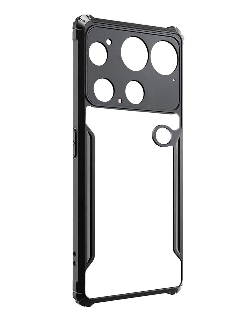 Wtech Nothing Phone (3) 5G 2025 Hybrid TPU Silicone with Raised Armour Bumpers Slim Case Cover (MCAPSA) - Clear/Black - Image 2