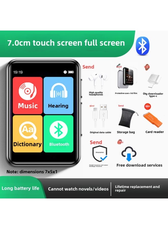 Mp5mp3mp4 Learning Bluetooth Bingjie Special Artifact Edition Senior High School Player English Listening Walkman Students-Body Color:7.0 Touch Screen Super Long Battery Life Version/bluetooth 6.0 [free Headphones/luxury Gift Pack/sound Word-Memory Capacity:16gb [already Placed (a Single Textbook Synchronized By Xiaochu Gao Qingying + Single Middle/examination Entrance Examination + Single  - Image 1
